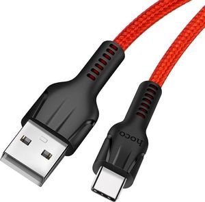 Kabel USB Hoco USB-A - USB-C 1.2 m Czerwony 1