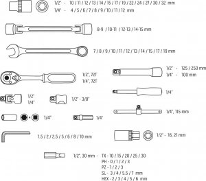 Zestaw narzędzi Neo 77 el. (08-915) 9
