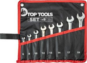 Top Tools Klucze płasko-oczkowe (Klucze płasko-oczkowe 6-19 mm, zestaw 8 szt.) 1
