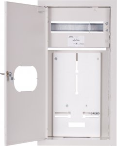 Sabaj Rozdzielnia RL 12E pod licznik elektroniczny, z zamkiem i szybą, RAL 9003 IP31 RL 12E ZSZ 2-083E 2