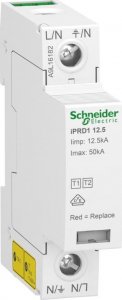 Schneider Electric Ogranicznik przepięć iPRD1 12.5R-T12-1 1-biegunowy T1+T2 B+C 12,5kA ze stykiem A9L16182 1