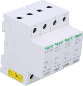 Schneider Electric Ogranicznik przepięć iPRD1 12.5R-T12-3N 3+1-biegunowy T1+T2 B+C 12,5kA ze stykiem A9L16482 2