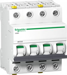 Schneider Electric Wyłącznik nadprądowy 4P C 10A 10kA AC iC60H-C10-4 A9F07410 1