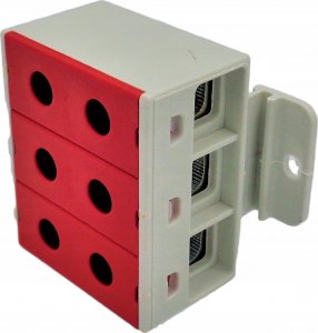 Incobex Złączka szynowa 3-torowa 35mm2 czerwona ZGX-3x35 czerwona ENE-00181 2