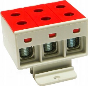 Incobex Złączka szynowa 3-torowa 50mm2 szara ZGX 3x50 czerwona wer2 ENE-00207 2