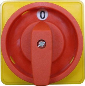 Spamel Łącznik krzywkowy 80A rozłącznik 0-1 3 - biegunowy mocowanie do pulpitu czoło zamykane żółto-czerwone SK80-2.8211\P08 1
