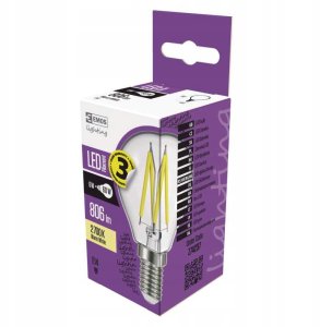 Emos Żarówka LED Emos Z74237 filament mini globe 6W E14 230V 2700K 806lm ciepła biel 1
