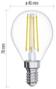 Emos Żarówka LED Filament Mini Globe 6W E14 Ciepła Biel (Z74237) 8