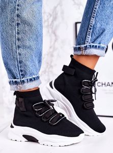 Damskie Sportowe Buty Skarpetkowe Czarne KeSports 36 1