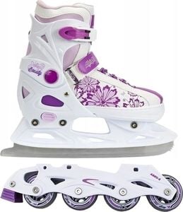 Rolki Allright My Skate Beauty z wymienną płozą regulowane białe r. 37-40 1