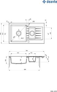 Zlewozmywak Deante Zorba 1,5-komorowy z ociekaczem 2
