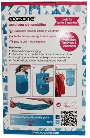 Ecozone Naturalny Osuszacz Powietrza Wiszący Do Szafy, 3 miesiące (ECZ06351) 2