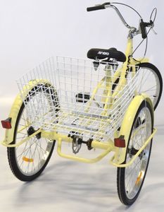 Enero  Rower 3-kołowy 24" rehabilitacyjny waniliowy 16