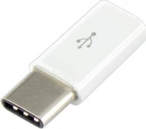 Adapter USB Sbox USB-C - microUSB Biały  (309-uniw) 1