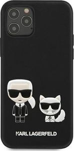 Karl Lagerfeld Etui Karl Lagerfeld KLHCP12LPCUSKCBK Apple iPhone 12 Pro Max czarny/black hardcase Ikonik Karl & Choupette 3