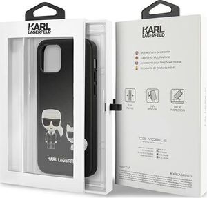 Karl Lagerfeld Etui Karl Lagerfeld KLHCP12LPCUSKCBK Apple iPhone 12 Pro Max czarny/black hardcase Ikonik Karl & Choupette 10
