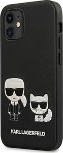 Karl Lagerfeld Etui Karl Lagerfeld KLHCP12SPCUSKCBK Apple iPhone 12 mini czarny/black hardcase Ikonik Karl & Choupette 2