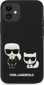 Karl Lagerfeld Etui Karl Lagerfeld KLHCP12SPCUSKCBK Apple iPhone 12 mini czarny/black hardcase Ikonik Karl & Choupette 3