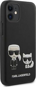 Karl Lagerfeld Etui Karl Lagerfeld KLHCP12SPCUSKCBK Apple iPhone 12 mini czarny/black hardcase Ikonik Karl & Choupette 4