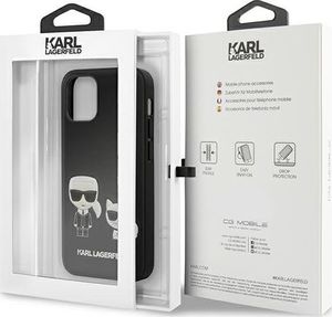 Karl Lagerfeld Etui Karl Lagerfeld KLHCP12SPCUSKCBK Apple iPhone 12 mini czarny/black hardcase Ikonik Karl & Choupette 10