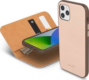 Moshi Etui Moshi Overture 2w1 Apple iPhone 12/12 Pro z kieszeniami na karty + stand up (system SnapTo) (Luna Pink) 12