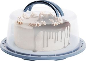 ASJ Commerce Pojemnik na tort ciasto tortownica - niebieski 1