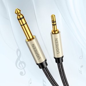 Kabel Ugreen Jack 3.5mm - Jack 6.3mm 2m szary (10628) 3