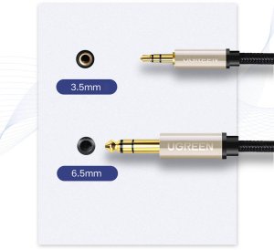 Kabel Ugreen Jack 3.5mm - Jack 6.3mm 2m szary (10628) 9