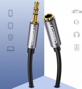 Kabel Ugreen Jack 3.5mm - Jack 3.5mm 2m srebrny (10594) 3