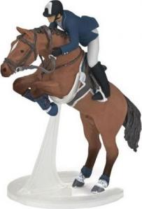 Figurka Papo Figurka Koń skaczący z jeźdźcem (401333) 1
