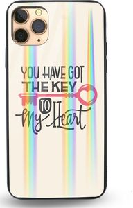 Mojworld Etui na Apple iPhone 11 Pro Max - Rainbow Case - U have got the key to my Heart 1