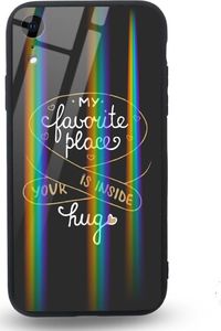 Mojworld Etui na Apple iPhone XR - Rainbow Case - My favorite place is inside ur hug 1