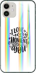 Mojworld Etui na Apple iPhone 11 - Rainbow Case - I love every moment with You 1