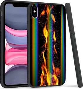 Mojworld Etui Rainbow Series na Apple iPhone XS Max Crackling Fire 1