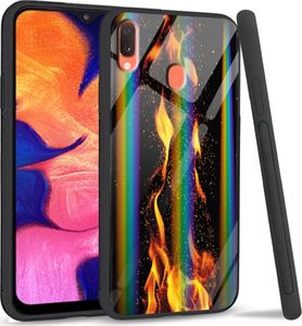 Mojworld Etui na telefon Samsung A40 Rainbow Crackling Fire 1