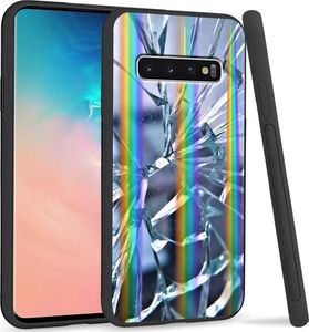 Super Fashion Etui Rainbow Series na Samsung S10 Plus Pęknięte szkło 1