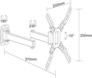 Libox Uchwyt ścienny LB-260 17'' - 42'' 2