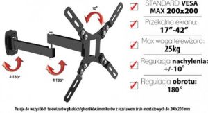 Libox Uchwyt ścienny LB-260 17'' - 42'' 3