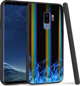 Super Fashion Etui Rainbow Series na Samsung S9 Plus Niebieski Ogień 1