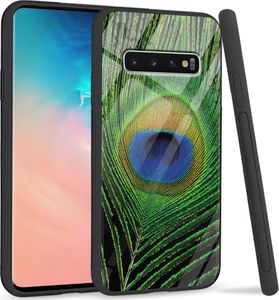 Super Fashion Etui na telefon Samsung Galaxy S10 Plus Premium Case Peacock Feather 1