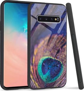 Super Fashion Etui na telefon Samsung Galaxy S10 Plus Premium Case Peacock Feather Closeup 1