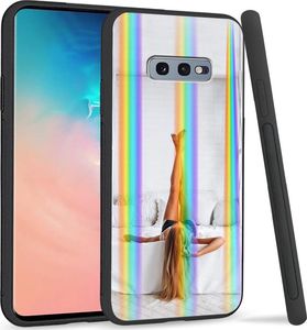 Super Fashion Etui na telefon Samsung S10E Rainbow Case Biały pokók 1