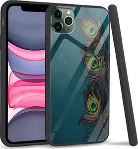 Super Fashion Etui na telefon Apple Iphone 11 Premium Case Three Peacock Feathers 1