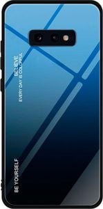 Super Fashion Etui Szklane Ombre niebiesko czarne do Samsung Galaxy S10E 1