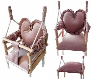 Huśtawka Elior Różowa huśtawka serce dla dziewczynki - Aurelia 3w1 (E11346) 2