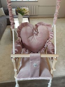 Huśtawka Elior Różowa huśtawka serce dla dziewczynki - Aurelia 3w1 (E11346) 6