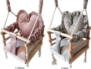 Huśtawka Elior Różowa huśtawka serce dla dziewczynki - Aurelia 3w1 (E11346) 8