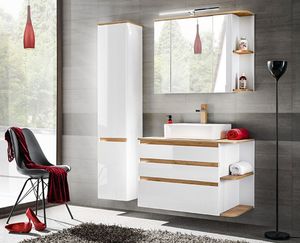 Elior Podwieszany słupek łazienkowy - Sewilla 2X Biały połysk 3