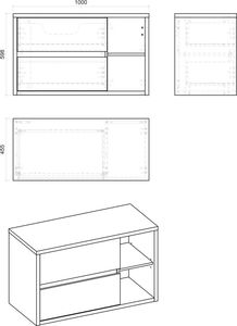 Elior Szafka łazienkowa pod umywalkę - Ralfo 3X 3