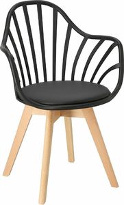 Elior Czarne krzesło patyczak - Malene 3X 1